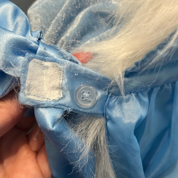 Princess Dress Blue With Cloak Faux Velvet/fur Size 11-12 Girls - Picture 14 of 15